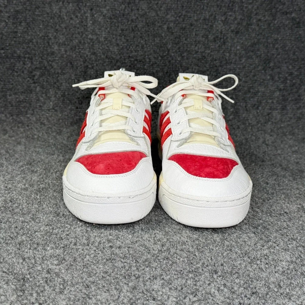 Adidas Rivalry Low Premium Sneakers Men's 10 White Scarlet Athletic Retro Shoes